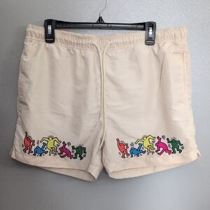 Keith Haring Party Swim Trunks Large